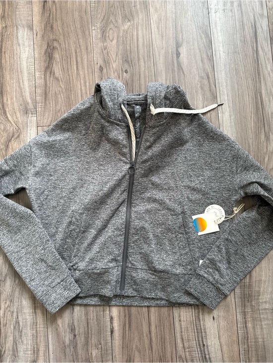 Vuori Jackets & Blazers - Vuori granite cropped full zip grey hoodie size S new with tags